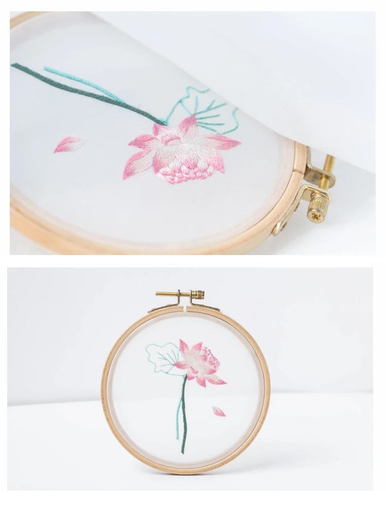 European handmade embroidery DIY transparent mesh organza art decoration ornamentsWall Art Flowers Leaves Series-20
