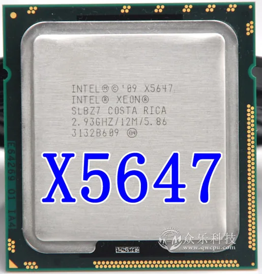 ЦПУ процессор Intel Xeon X5647 2 93 ГГц LGA1366 12 МБ L3 130 Вт кэш четырехъядерный серверный