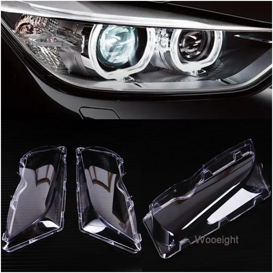 2 pcs Left & Right Headlight mirror cover Plastic Shell Cover For BMW E46 3-Series 4DR 2001 2002 2003 2004 2005 63126924045 (4)