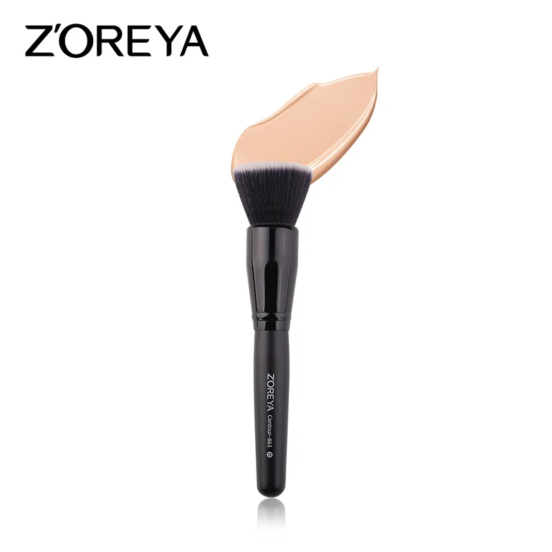 

ZOREYA Contour Brush Black Wooden Handle Makeup Brush Hot