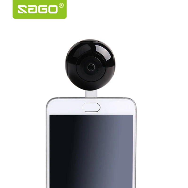 SAGO mini 360 video camera VR Panoramic Camera portable pocket Camera Dual Lens for Type c