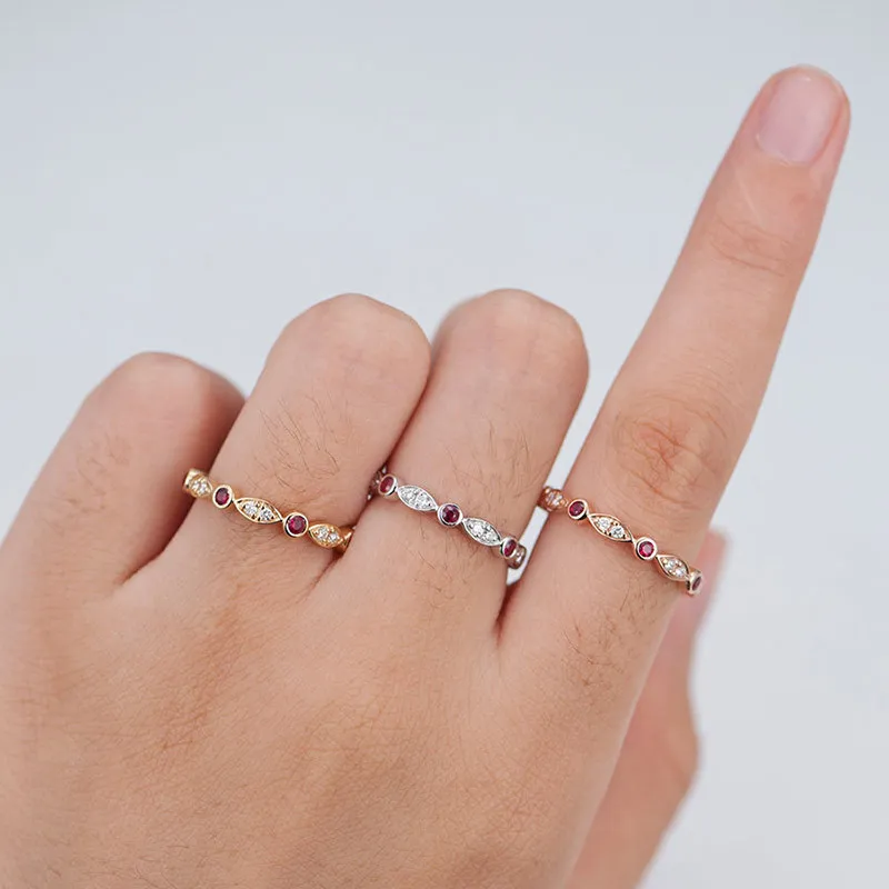

Huitan Simple Ring For Girl Birthday Gift Three Different Color Avaliable Minimalist Cute Ring With Mini CZ Stone For Women