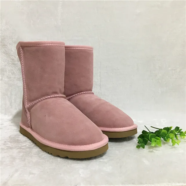 HOT Australian Style Women Unisex Snow Boots Waterproof Winter Leather Boots Brand IVG Outdoor Shoes Size EU35-45 tanie i dobre opinie Adult Slip-On Mid-Calf 0-3cm Flat with Flat (≤1cm) Round Toe Plush Fits true to size take your normal size Solid HOT Australian Style Women Unisex Snow Boots Waterproof Winter Leather Boots Brand IVG Outdoor Shoes Size EU35-45 tanie i dobre opinie Adult Slip-On Mid-Calf 0-3cm Flat with Flat (≤1cm) Round Toe Plush Fits true to size take your normal size Solid