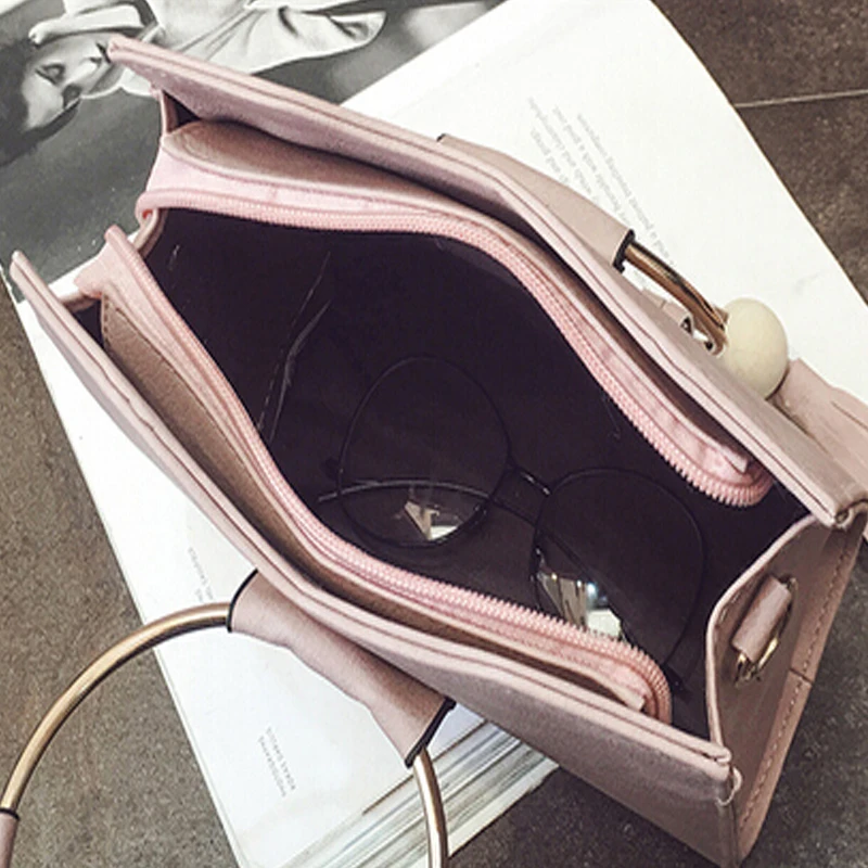 Fashion Women PU Leather Handbag Tassel Shoulder Bag Women Top Handle Totes Metal Ring Crossbody Bags Vintage Messenger Bags Fashion Women PU Leather Handbag Tassel Shoulder Bag Women Top Handle Totes Metal Ring Crossbody Bags Vintage Messenger Bags