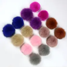 Новые DIY Разноцветные 7 см помпоны из натурального Лисьего меха, мягкие меховые шарики для зимы, вязаные шапки, шапочки, сумки, аксессуары для одежды