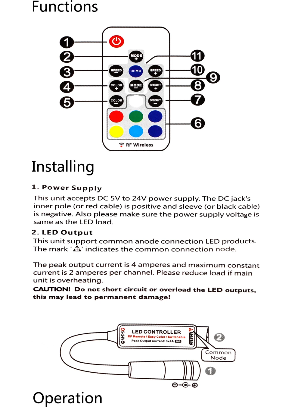 Светодиодный rgb контроллер DC12V 17key RF беспроводной черный/белый/двойной пульт дистанционного управления для RGB светодиодной ленты