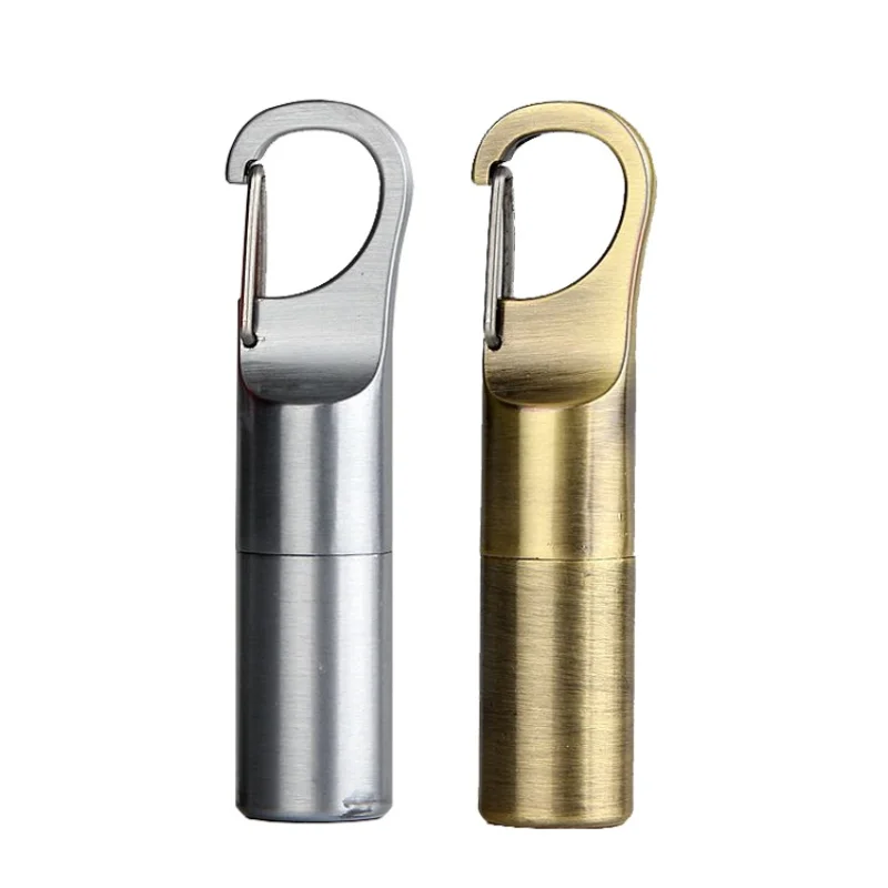 

Emergency Mini Fire Starter Flint Match Lighter Metal Outdoor Camping Hiking Instant Survival Tool Useful Safety Key hang buckle