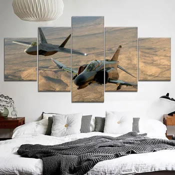 

Hot Sell 5 Piece HD Print Jet Fighter Military Poster Cuadros Paintings on Canvas Wall Art for Home Decorations Wall Decor