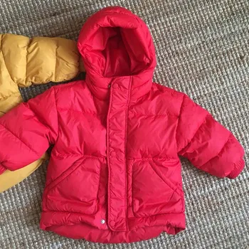 

2019 Winter Duck Down Jacket for Girls Boys Coats Fashion Hooded Warm Outerwear Coat Children's Clothing RT586
