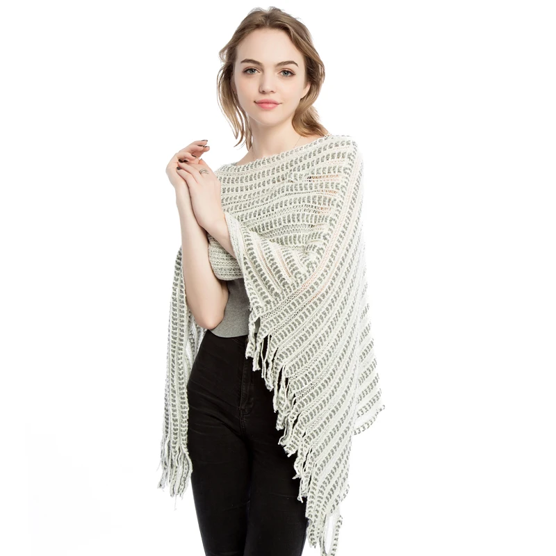 

women fashion pullover poncho knit shawls fringe stole capes wraps overpull femme sweater poncho shawls pullon coat