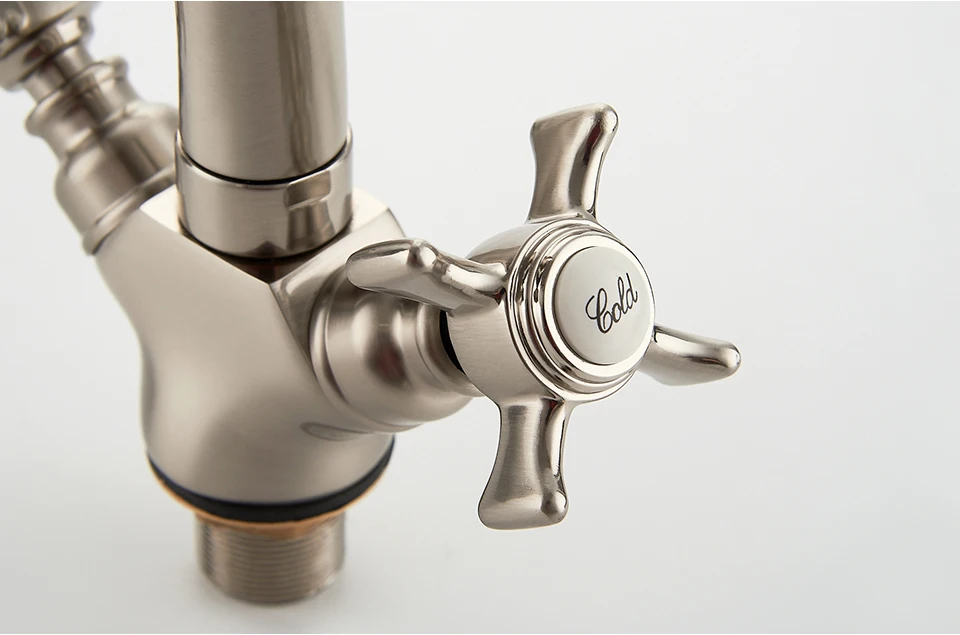 LEDEME Solid Brass Chrome Water Kitchen Faucet Kitchen Sink Faucet 360 Degree Swivel Taps Kitchen Faucets Mixer Tap L5911A