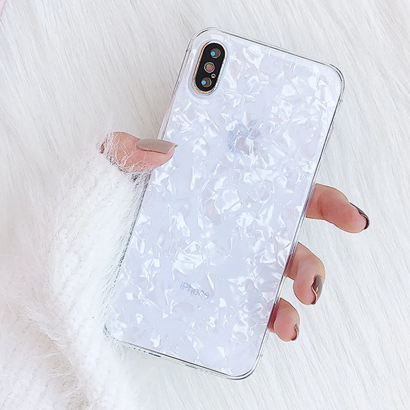 

GYKZ Conch shell Phone Case For iPhone X 8 7 6 6s Plus Ultra Thin Soft TPU Crystal Clear Back Cover For iPhone 7 Coque Fundas