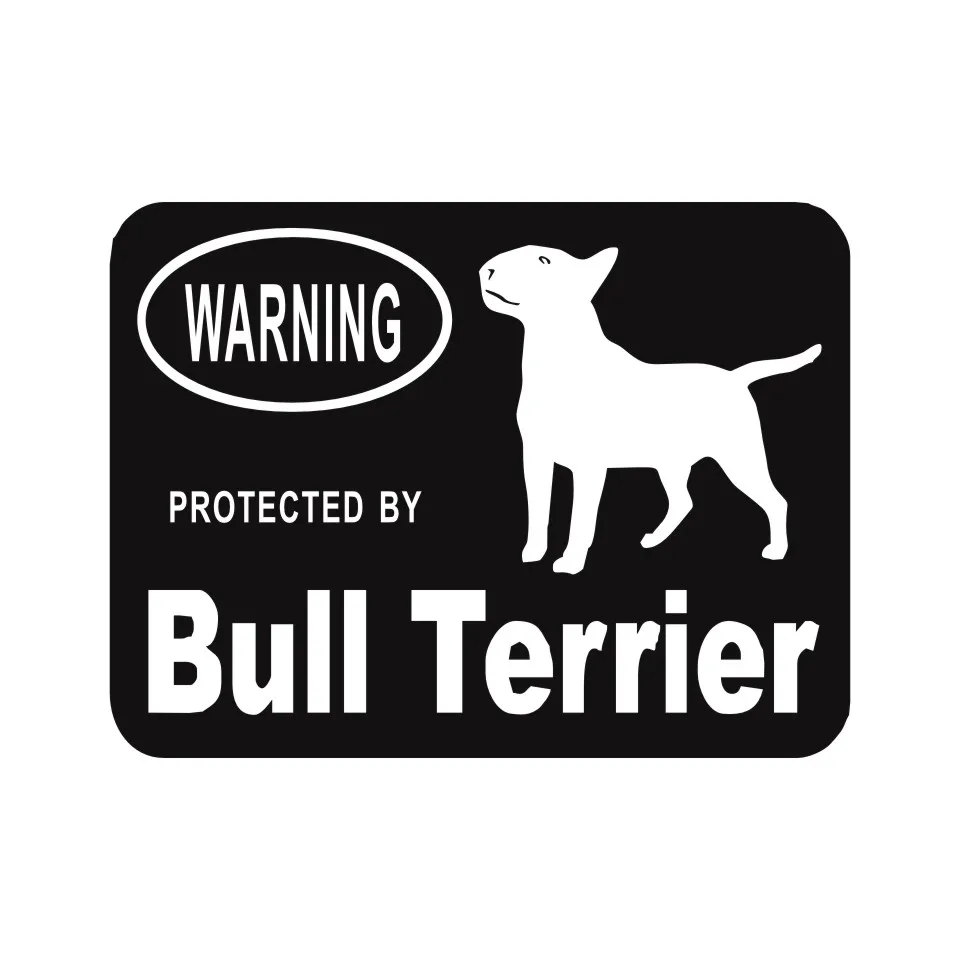 Cunymagos Creative Fashion Protected By Bull Terrier Protected Animal Car Tail Car Stickers Motorcycle Auto Stickers 13 (3)