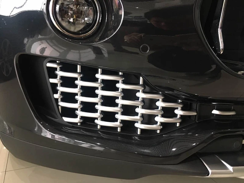 

Car Accessories ABS Matte Front Fog Light Lamp Bezel Bottom Grid Cover Trims Decoration 14Pcs Fit For Maserati Levante 2016 2017