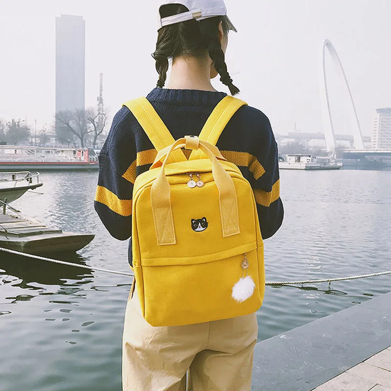 Skup Moda damska plecak dla młodzieży szkolnej dziewczyny stylowa tornister panie płótno plecak z tkaniny plecak żeński