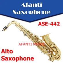Afanti Music Eb tone / Gold finish Alto Saxophone (ASE-442)