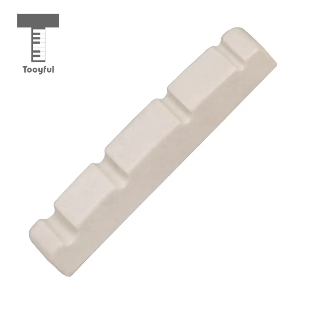 2 Pieces 4 String Pre-slotted Nut Electric Jazz Bass Nut for Guitar Maker 44x5.8x8mm