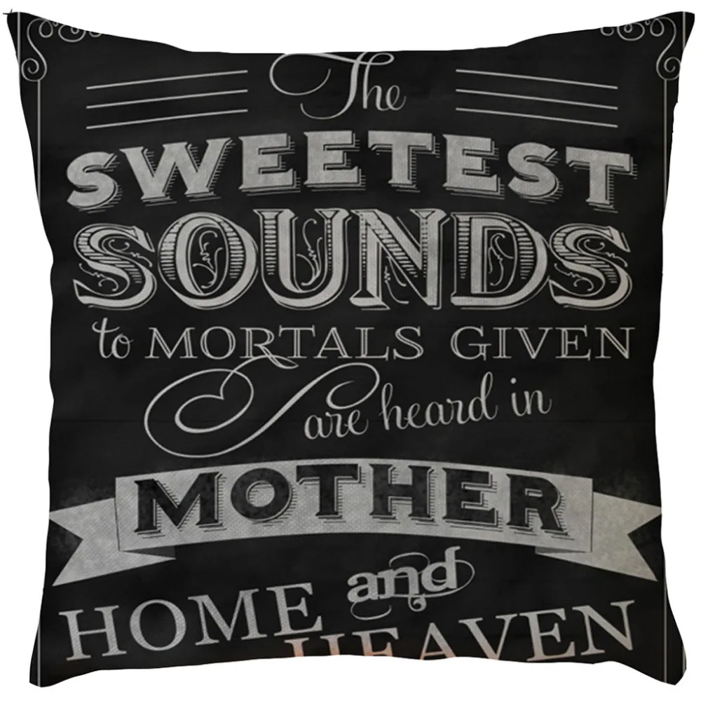 

Pillow Cover 43*43 Linen Pillow Cases For Wedding Happy Mother's Day Sofa Bed Home Decoration Festival Cushion Cover L528