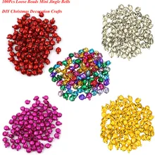 Mini cloches de Jingle, perles en vrac populaires 100 pièces/ensemble, cadeau de noël, artisanat bricolage, 6mm, livraison directe