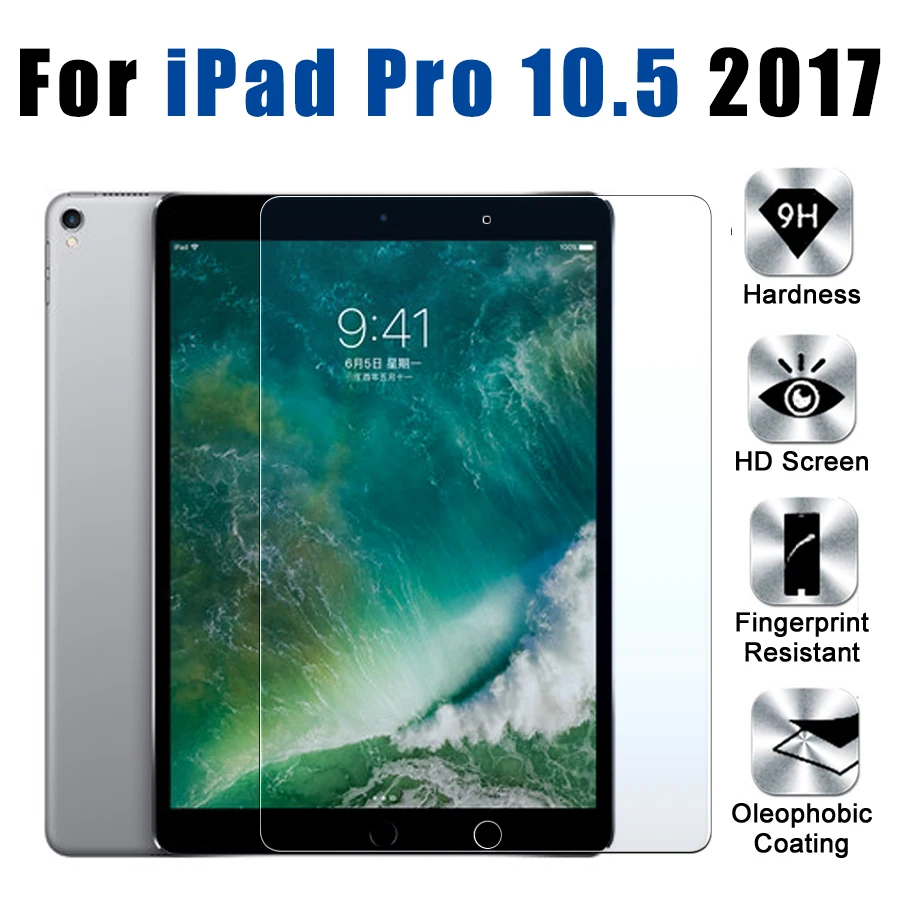 

Glass For iPad Pro 10.5 Glass Screen Protector 2017 Protective For Apple 9H Tempered Film A1701 A1709 A1852 Glas Protection