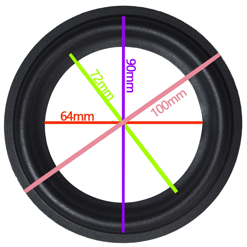 2 шт., 2, 3, 4, 5,5, 6,5, 8 дюймов, динамик, резиновый, объемный, сабвуфер, аксессуары для ремонта, общие складные края, сделай сам