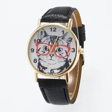 14 couleurs Cadre grand visage de chat motif montres femmes mode montre 2017 horloge avec robes pour femmes orologi donna relogio YL034