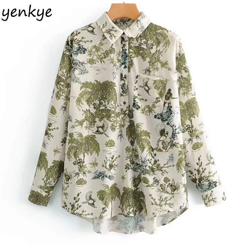 down Collar Asymmetric Hem Flowy Plus 