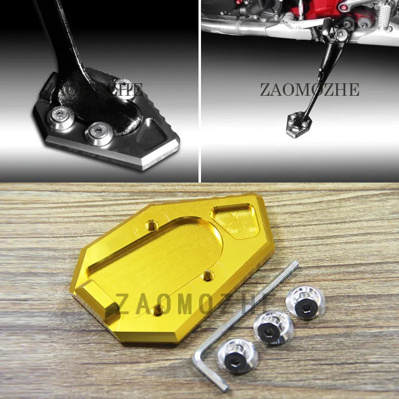 

Motorcycle side stand enlarger cnc kickstand side stand extension enlarger pate pad For HONDA CB1000R 2008-2010 2011 2012 2013