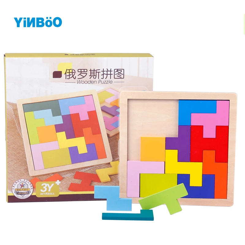 Качество Дети умственное развитие Tangram деревянные головоломки Развивающие Игрушечные лошадки для детей