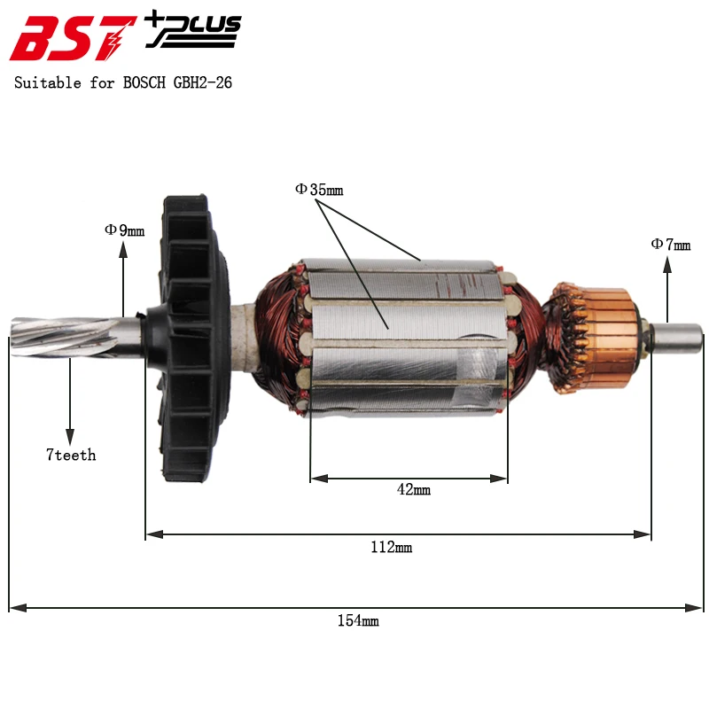 Ротор/арматура для перфоратора BOSCH GBH2-26 AC220V-240V