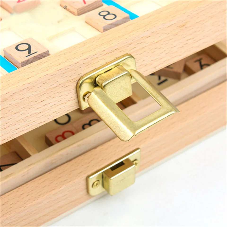 Детские шахматы Sudoku из бука с выдвижным ящиком 22 5*22 5*5 см 81 шт./компл. настольная