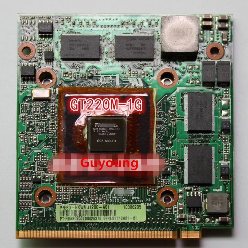 

For ASUS K51 K51IO K61IC K70IO Graphic-Card VIDEO CARD G96-630-C1 1GB VGA for GeForce 9600M GT 220M