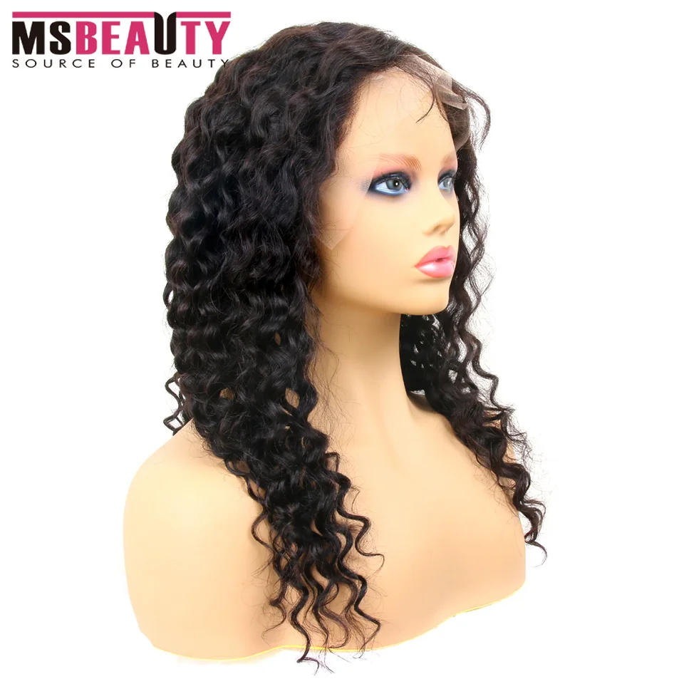 DEEP WAVE 13X4 HUMAN HAIR FRONT LACE WIG FOR BLACK WOMEN