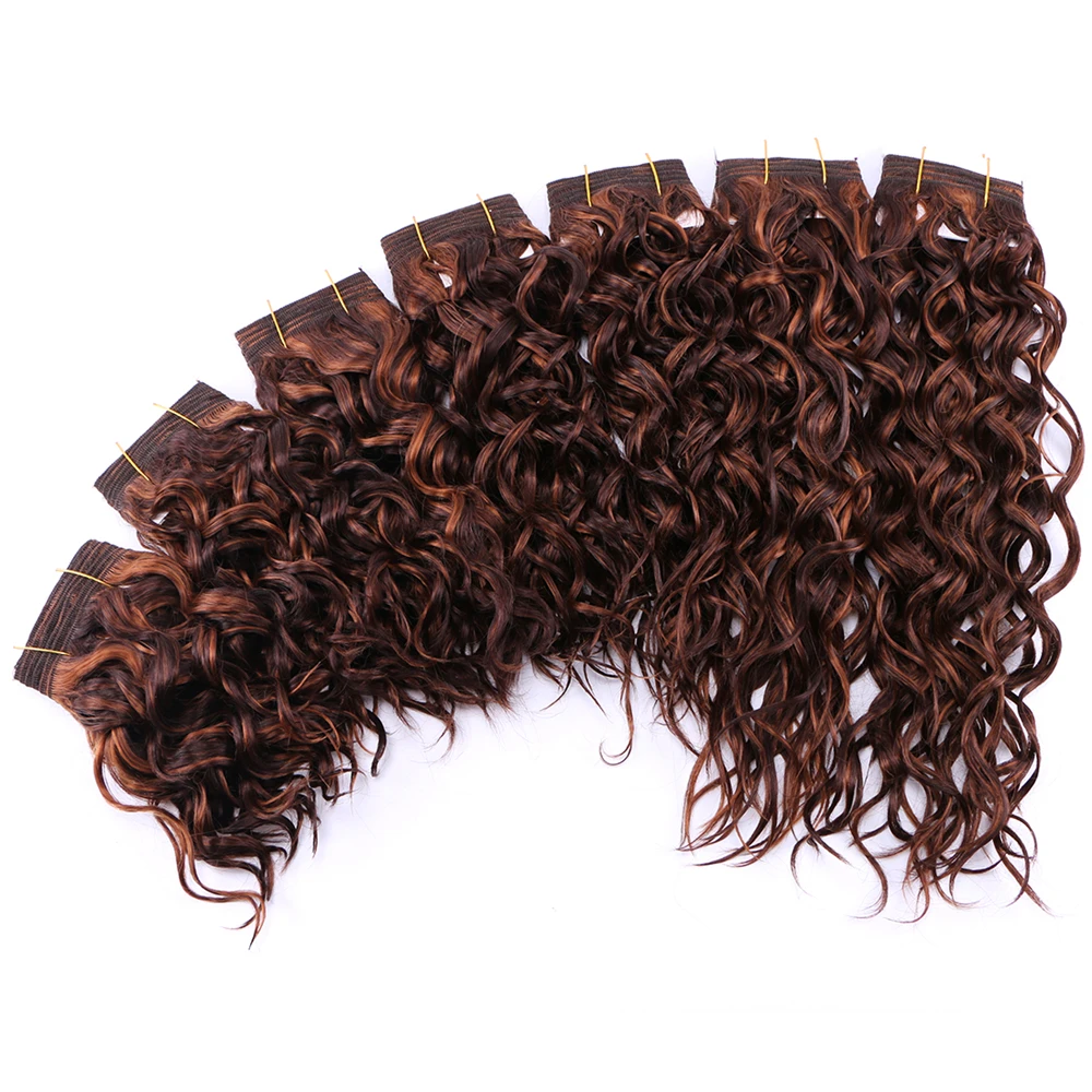100 г/шт., 12-20 дюймов, P1B/30#, богемные короткие кудрявые волнистые волосы, пряди, высокотемпературные синтетические волосы для наращивания для женщин