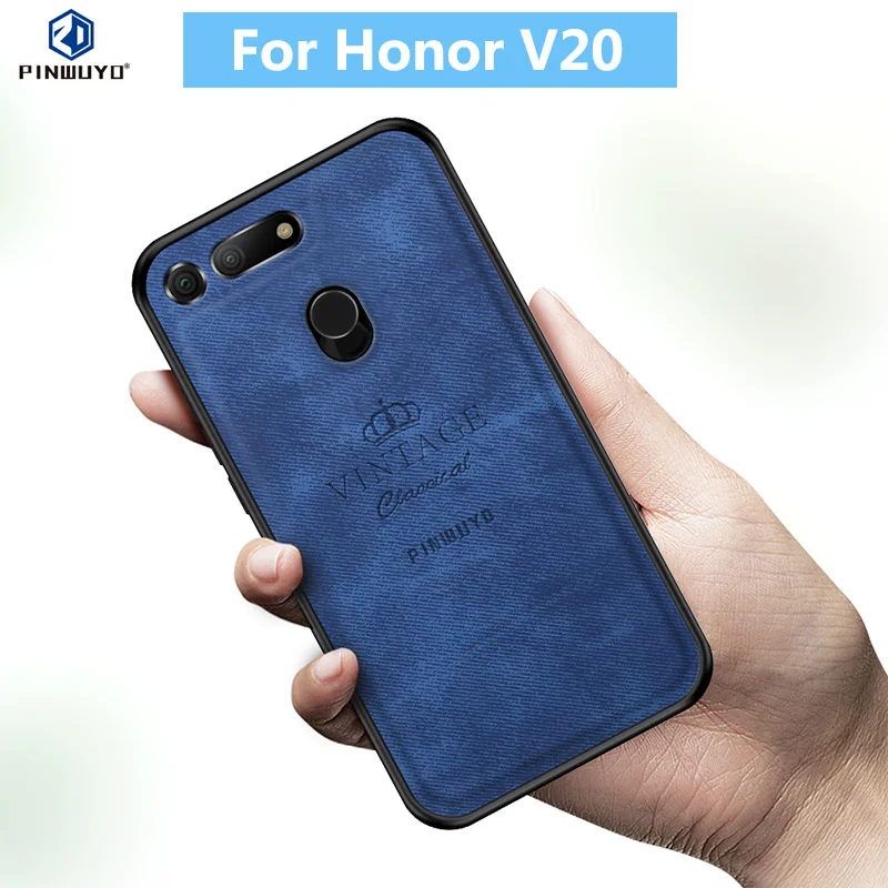 

For Huawei Honor V20 Original PINWUYO VINTAGE PU Leather Protective Phone Case for Huawei Honor V20 Shockproof Case
