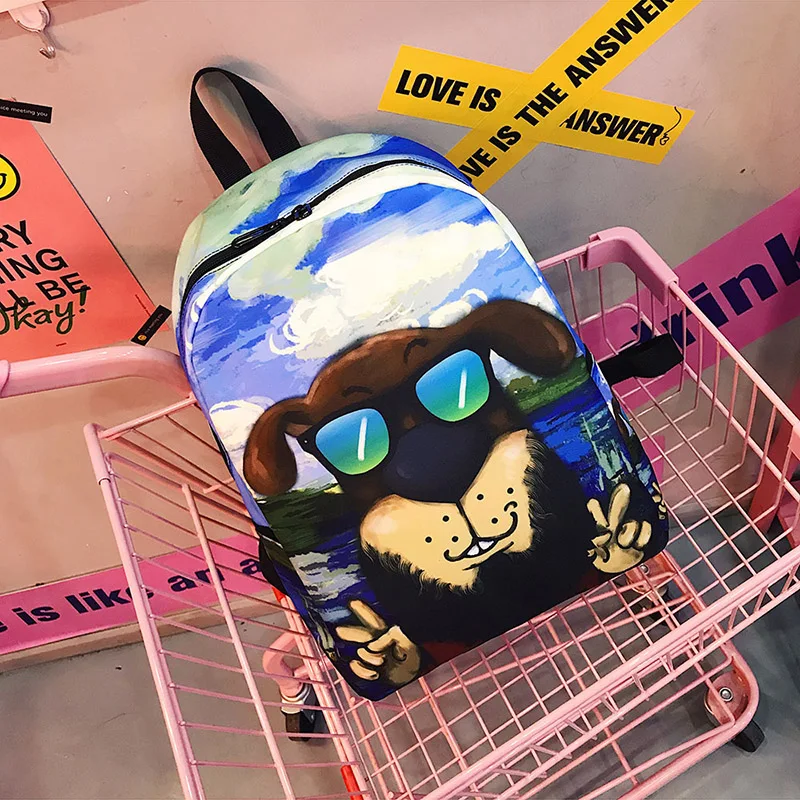 Menghuo New Women Backpacks Girls School Bag 3D Cartoon Cat School Backpack Bag For Girls Printing Backpack Travel Bags Mochilas (20)