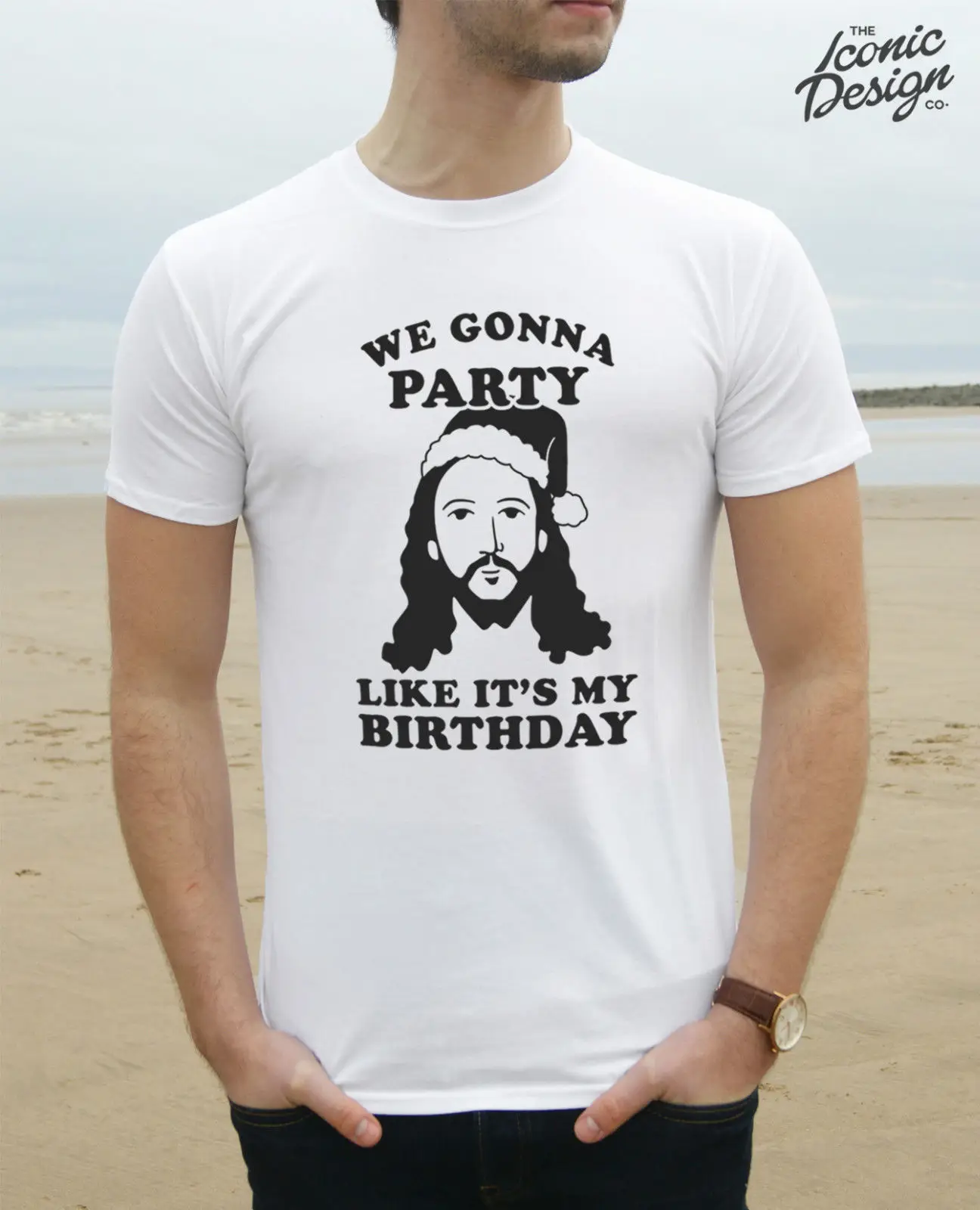 

We Gonna Party Like It's My Birthday T-shirt Gift Christmas Funny Fashion Jesus NewTee New Unisex Funny freeshipping