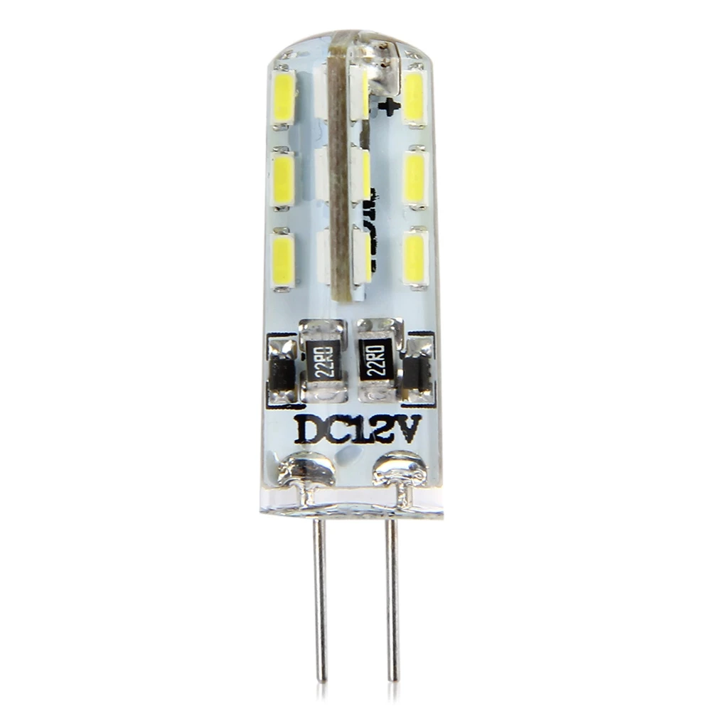 1 Вт 10 шт. G4 цоколь 24leds Лампа DC 12В теплый белый свет 360 градусов угол прожектор SMD 3014