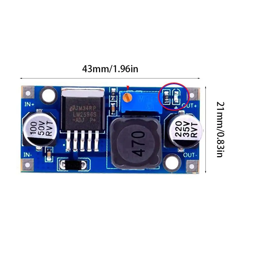 Lm2596S Dc-Dc понижающий модуль питания Buck 3A Регулируемый понижающий модульный регулятор Super Lm2576