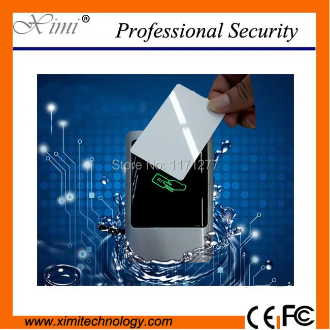 

Free shipping waterproof Weigand34 reader 13.56Mhz card reader for door access control smart proximity IC card reader