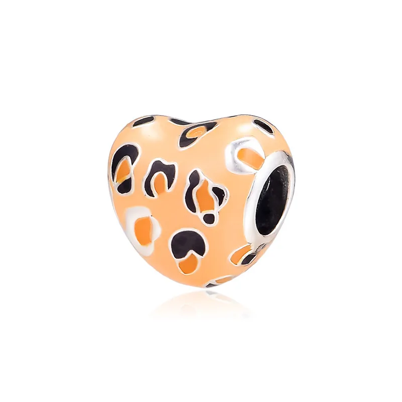 

Lion Stylish Spotted Heart Silver Beads for Bracelets Women 2019 Summer Real 925 Sterling Silver Charm Beads for Jewelry Making