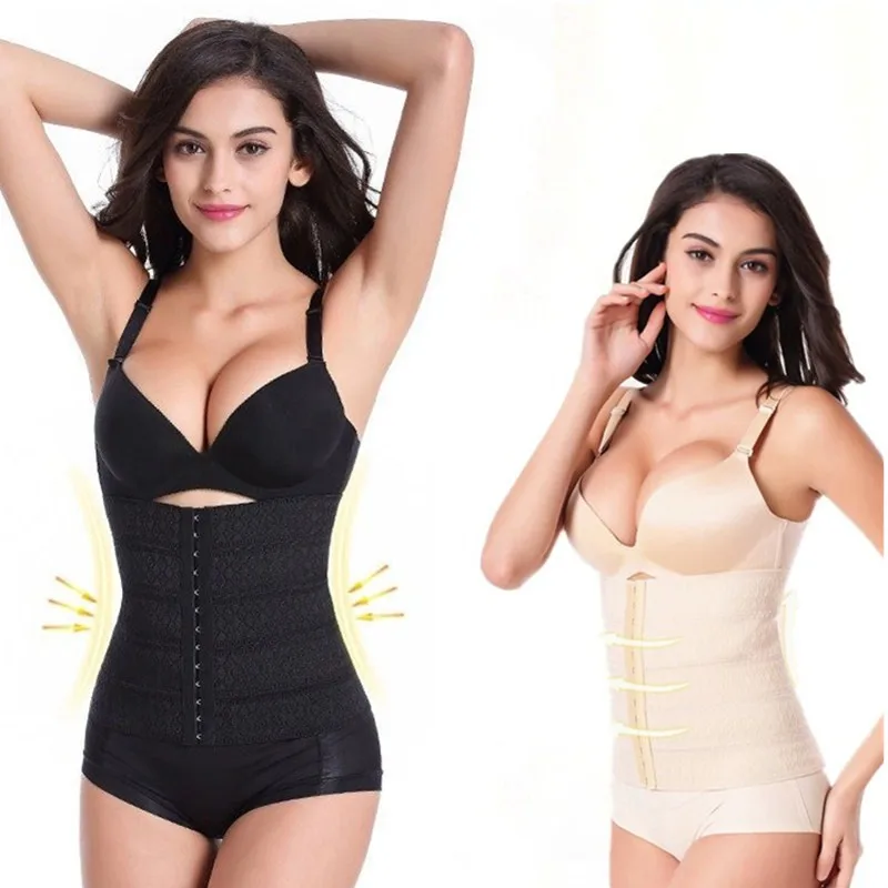

NINGMI Slimming Modeling Belt Women Waist Trainer Body Shaper Adjustable Hook Pulling Underwear Strap Corset Cincher Weight Loss