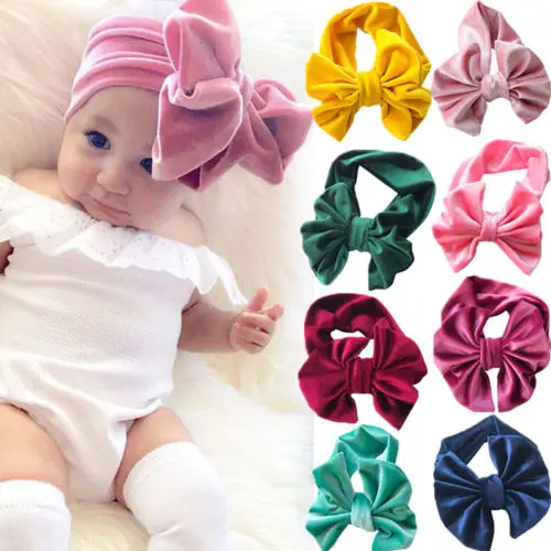 Infant Baby Girls Lace Flower Headband Hair Bow Band Headwear Accessories 