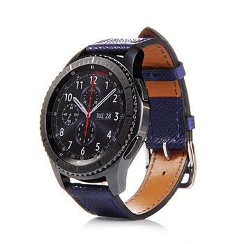 

FOHUAS Genuine Leather Wrist Strap for Samsung Gear S3 Frontier Silicone Watch Band for Samsung Gear S3 Classic Bracelet Band 22