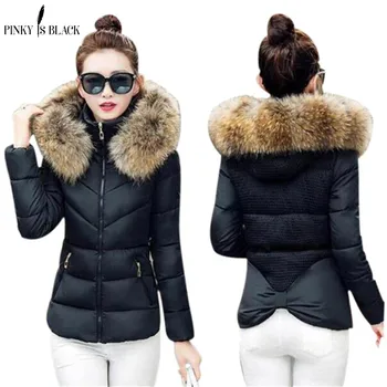 

PinkyIsBlack Female jacket new hot high quality winter jacket women 2019 fur hooded fashion warm winter coat women short parkas