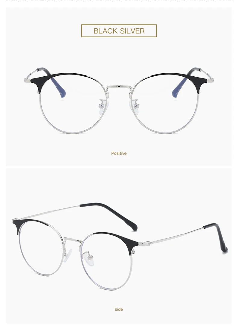 Blue Ray блокирующие очки оправа для мужчин и женщин ультралегкие прозрачные линзы ретро оптические очки для компьютера металлическая оправа кошачий глаз