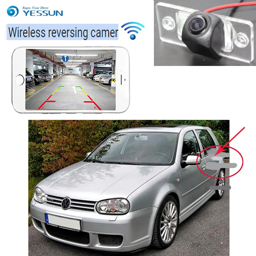 1 wireless Rear View Camera  For Volkswagen VW Jetta MK4  Bora A4 1999~2005 CCD Night Vision Backup Camera license plate camera