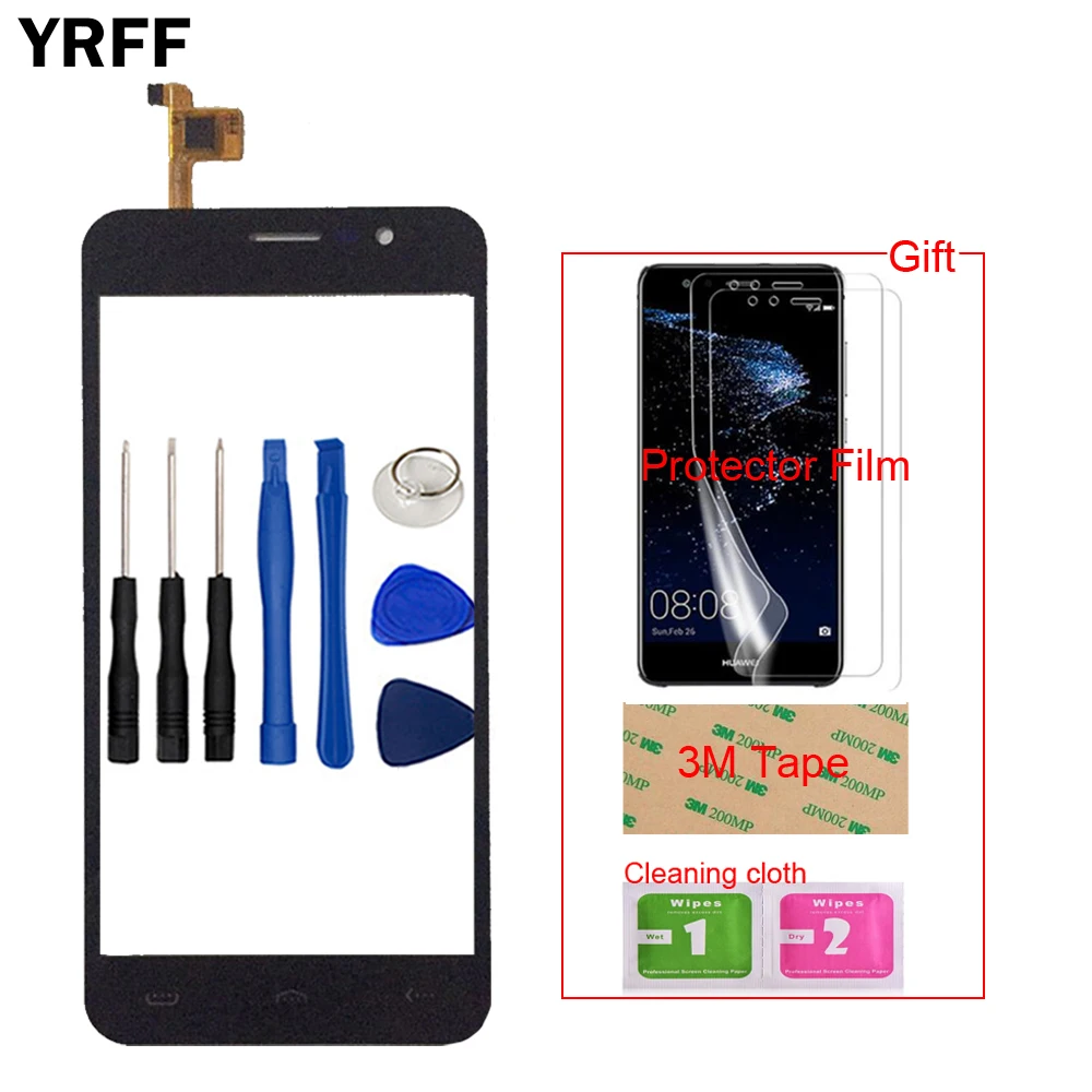 

5.0'' Mobile Touch Glass TouchScreen For Homtom HT16 HT 16 Touch Screen Front Glass Digitizer Panel Sensor Tools +Protector Film