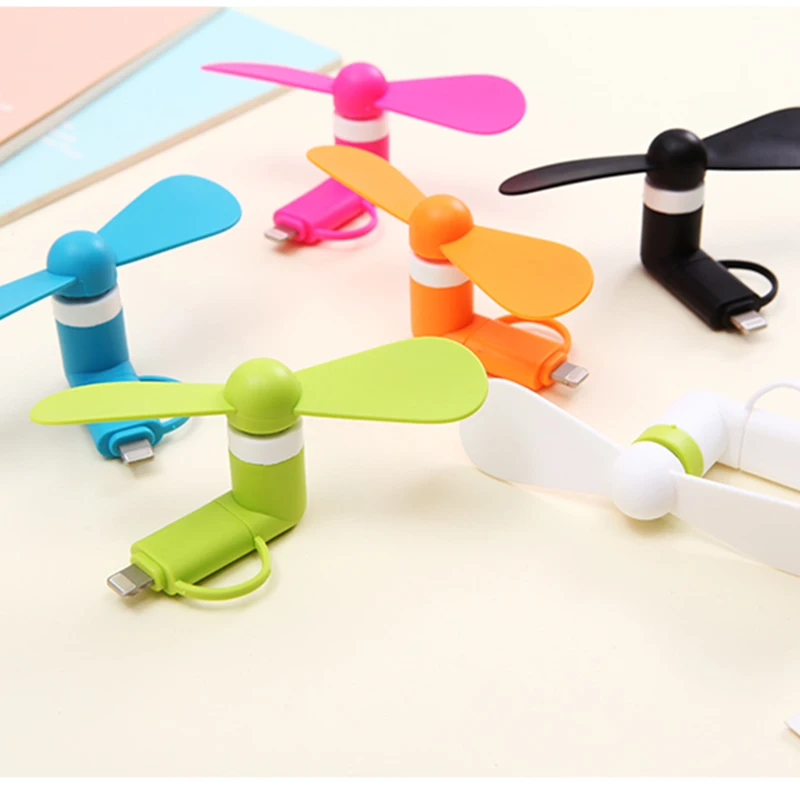 2 в 1 мини USB вентилятор для телефона 8 контактов|USB-гаджеты| |
