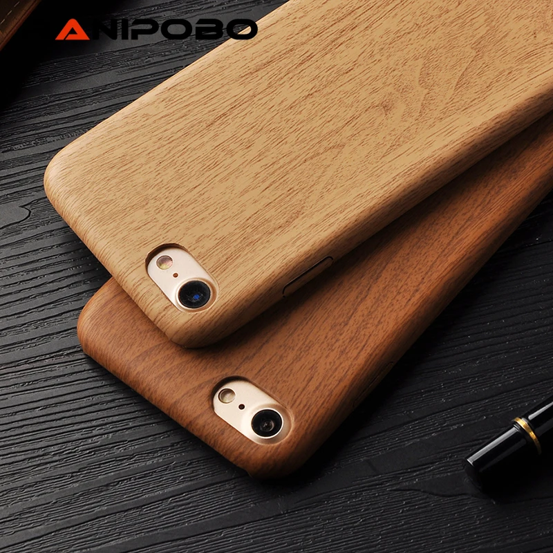 

Wooden Pattern Soft TPU Cover For iPhone 7 7plus 6 6S Plus Case Wood Grain Soft Back Shell For iphone8 Mobile Pouch Phone Bag